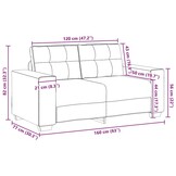 VidaXL Loveseat Bank 120 cm Zwart Fluweel - 35% Korting!
