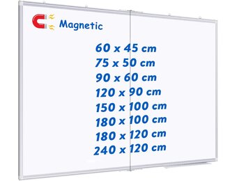 Maxtek Whiteboard 180x120cm - Dubbelzijdig & Magnetisch - 30% Korting!