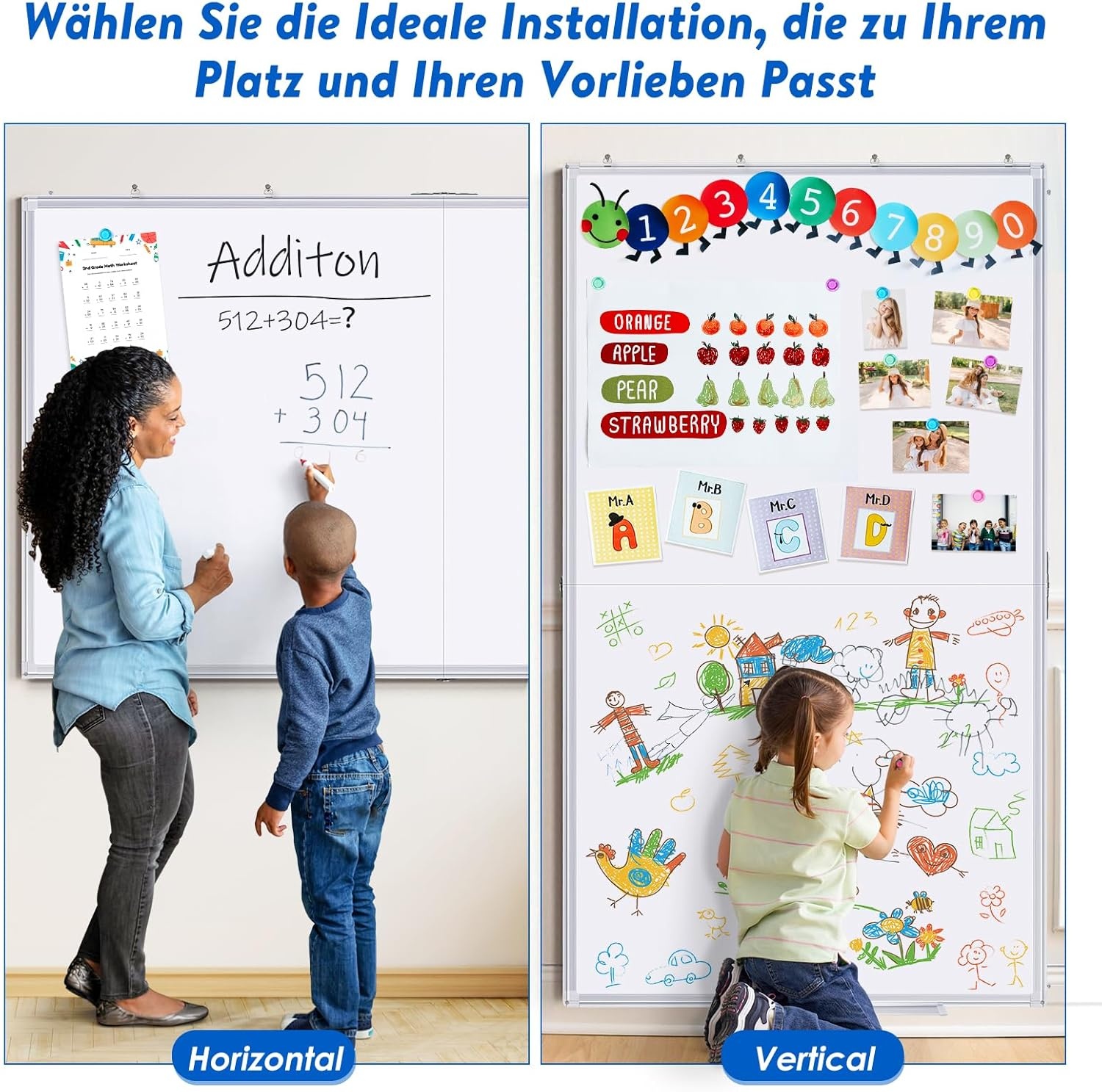 Maxtek Whiteboard 180x120cm - Dubbelzijdig & Magnetisch - 30% Korting!