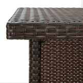 vidaXL Hoekbartafel met Korting - 100x50x105 cm Poly Rattan Bruin