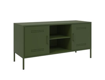 75% Korting: vidaXL TV-meubel Olijfgroen Staal - Geretourneerd