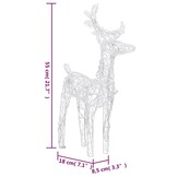 vidaXL Kerstrendieren Acryl Warmwit - 51% Korting