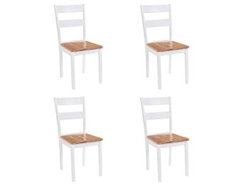 vidaXL Eetkamerstoelen Rubberwood (4 stuks) - 52% Korting!