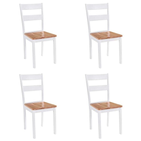 vidaXL Eetkamerstoelen Rubberwood (4 stuks) - 52% Korting!