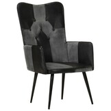 Retrotje: VidaXL Fauteuil Leer Zwart/Grijs - 72% Korting!