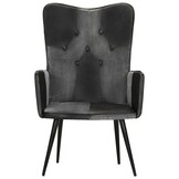 Retrotje: VidaXL Fauteuil Leer Zwart/Grijs - 72% Korting!