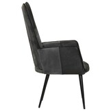 Retrotje: VidaXL Fauteuil Leer Zwart/Grijs - 72% Korting!