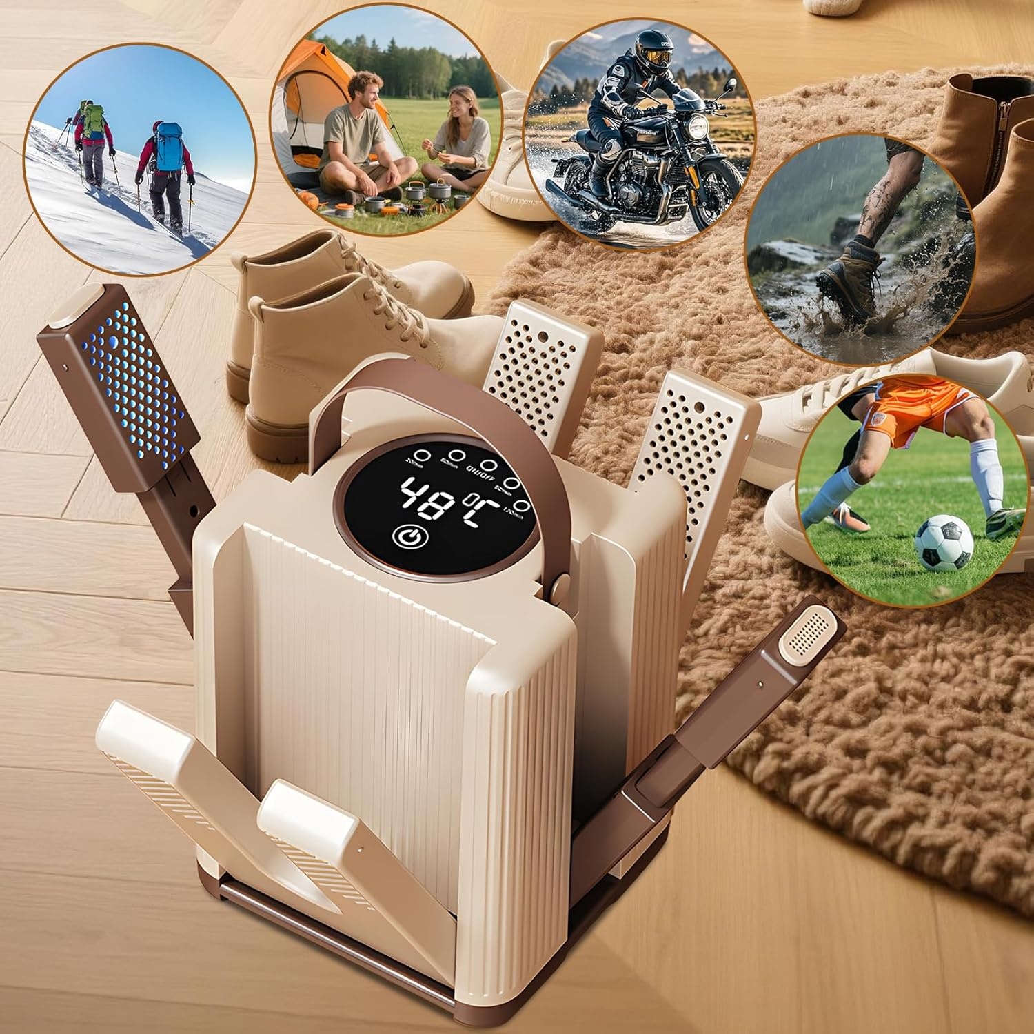 Elektrische Schoenendroger 33% Korting - 4 Timers, 6 Armen