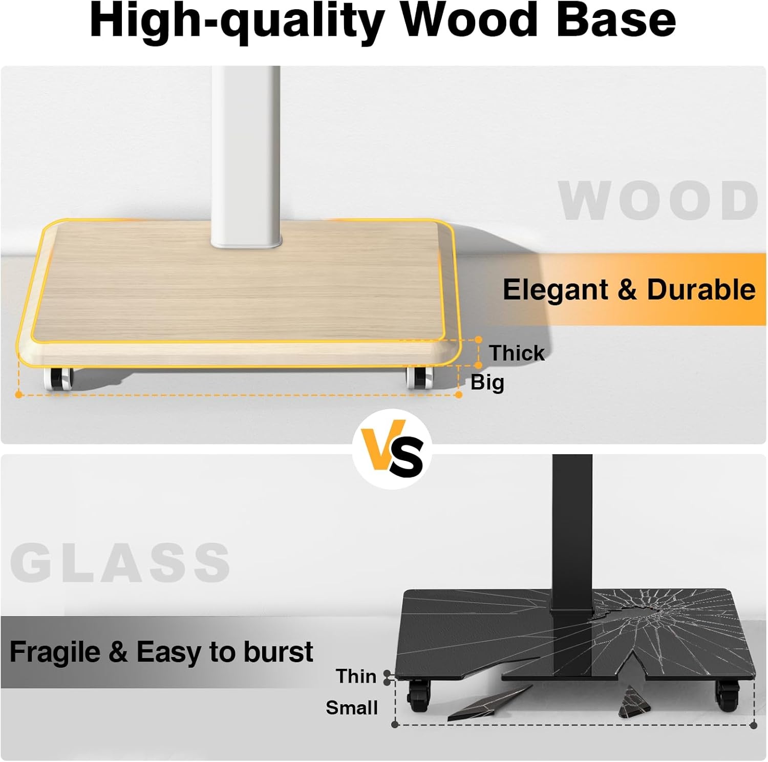 TVON TV-meubel Wit: Verrijdbaar & In hoogte verstelbaar (-34%)