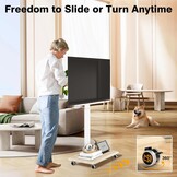 TVON TV-meubel Wit: Verrijdbaar & In hoogte verstelbaar (-34%)