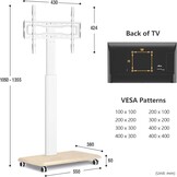 TVON TV-meubel Wit: Verrijdbaar & In hoogte verstelbaar (-34%)