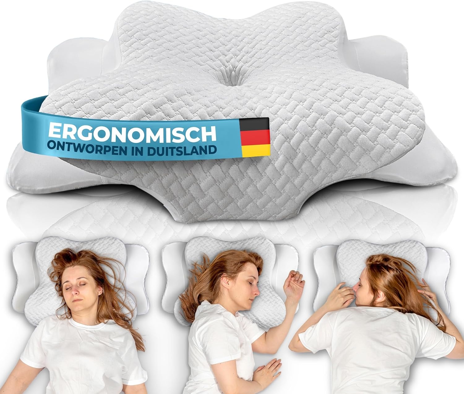 GLÜCKSTOFF Memory Foam Kussen - Ergonomisch & Ademend - 34% Korting