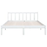 vidaXL Bedframe Grenenhout Wit 135x190 cm - 75% Korting!