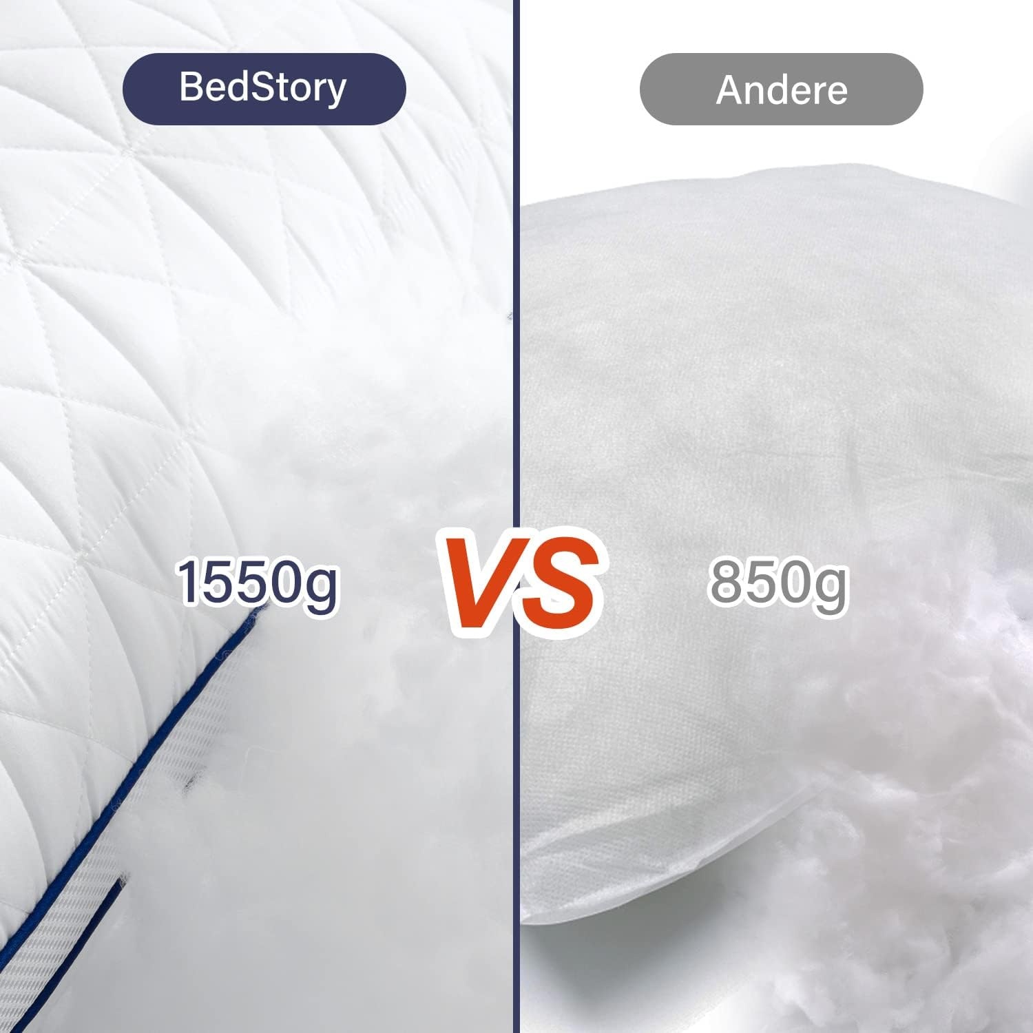 BedStory Hoofdkussens (Set van 2) - 80x80cm - 31% Korting