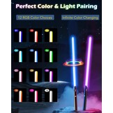 2x RGB Lichtzwaard met Aluminium Handvat - 31% Korting