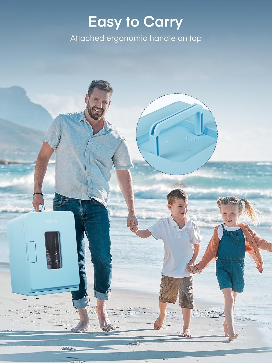 FOHERE 15L Mini Koelkast (Blauw) - Koelen & Verwarmen - 29% Korting