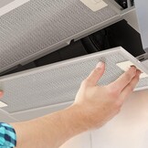 CIARRA AWS6906D A++ platte afzuigkap, afzuigkap, 60 cm convectie, 370 m³/uur, met CBCF002X2 actieve koolfilter, geïntegreerde platte inbouw, afzuigkap, zilver