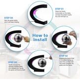 Zwevende Wereldbol met LED - 28% Korting!