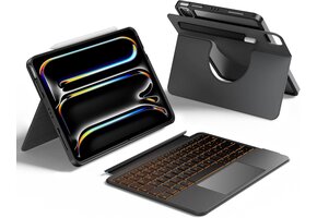 Hoes met afneembaar toetsenbord voor iPad Pro 11 (M4 2024) - Zwart (29% korting)