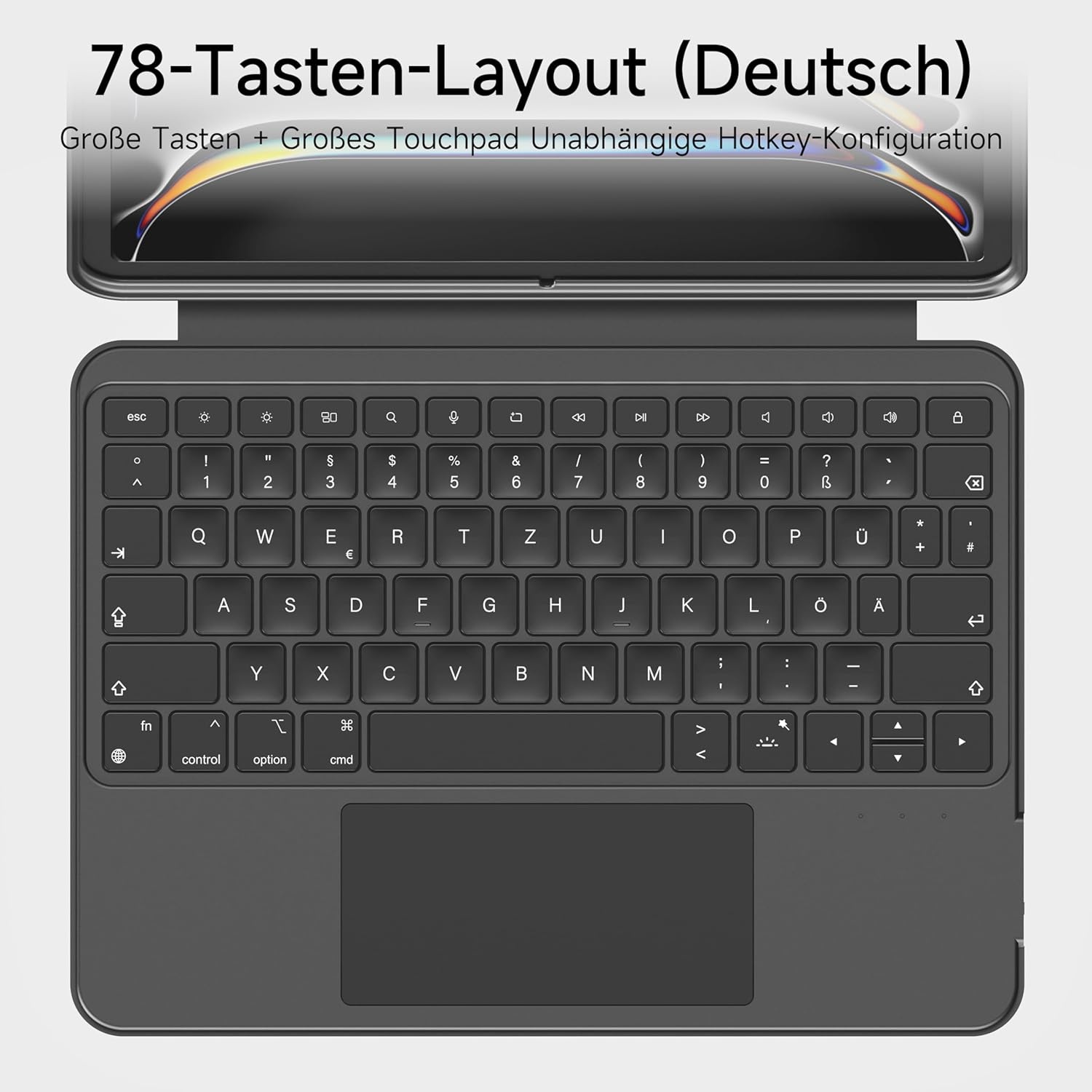 Hoes met afneembaar toetsenbord voor iPad Pro 11 (M4 2024) - Zwart (29% korting)