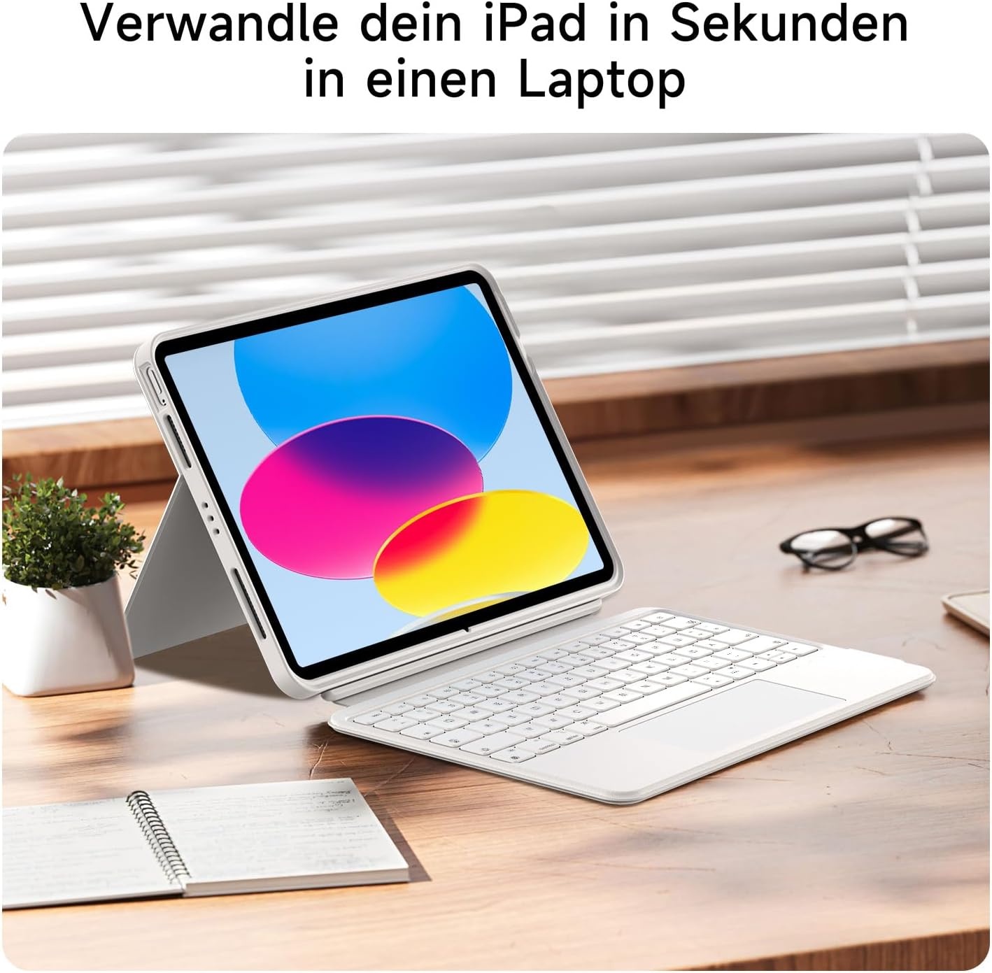 HOU iPad 10e Gen Hoes met Afneembaar Toetsenbord & Penhouder - 29% Korting!