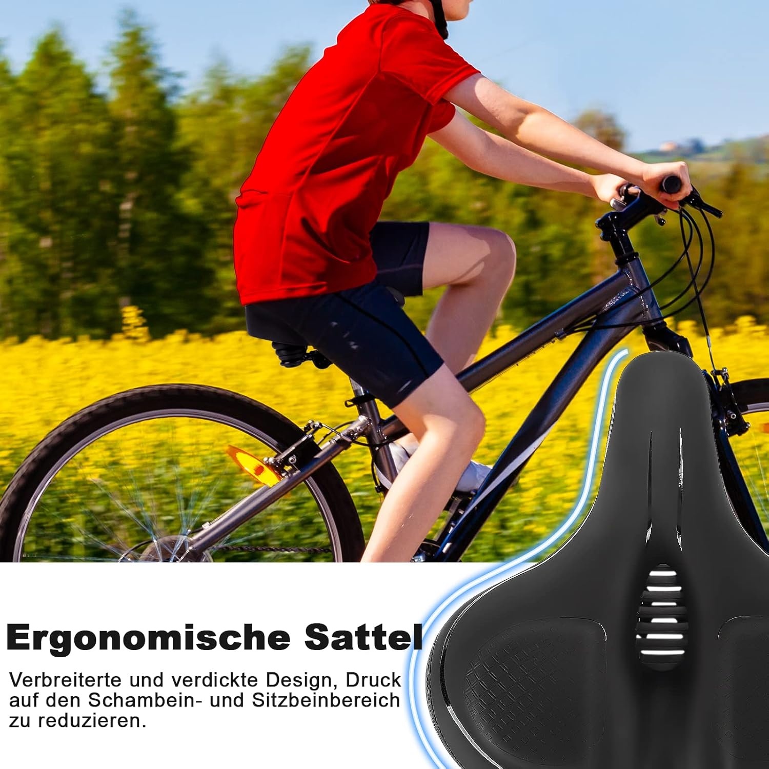 Brede Fietszadel Zwart: Comfortabel & Waterdicht (33% Korting!)