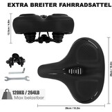 Brede Fietszadel Zwart: Comfortabel & Waterdicht (33% Korting!)