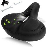 Brede Fietszadel Zwart: Comfortabel & Waterdicht (33% Korting!)