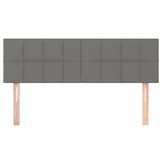 vidaXL Hoofdborden 2 st 72x5x78/88 cm stof donkergrijs