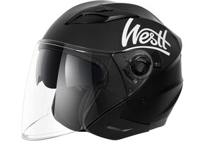 Westt Jethelm ECE 22.06 - Matzwart/Wit/Matgrijs - 43% Korting