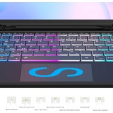 ROOFEI voor Samsung Tab S10 FE+ Plus 13,1 inch hoes met toetsenbord: toetsenbord met touchpad & 3-zozen-7-kleurige verlichting - Galaxy Tab S10 FE+ 5G tablet 2025 draadloze Duitse QWERTZ-lay-out