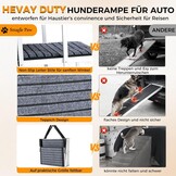 Hondentrap voor grote honden met tapijt, extra breed, 4 treden, hondenhelling, auto, inklapbaar, antislip hondentrap voor vrachtwagens en SUV's, ondersteuning tot 100 kg