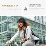 KINGLEAD Urban Fietscasco voor dames en heren, stijlvol en verstelbaar voor fietsen en stad