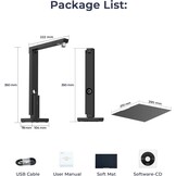 CZUR Lens 1200 Pro Draagbare documentenscanner A4, 12 MP scancamera, OCR-herkenningsvermogen, compatibel met MacOS Windows, voor online onderwijs en videoconferenties