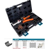 AMZCNC Professionele perstang (hydraulisch) persgereedschap met persbekken, TH-contour 16-20-26-32 set persgereedschap, voor composietbuis met fittingen van TH-contour, bekkeninzetstukken