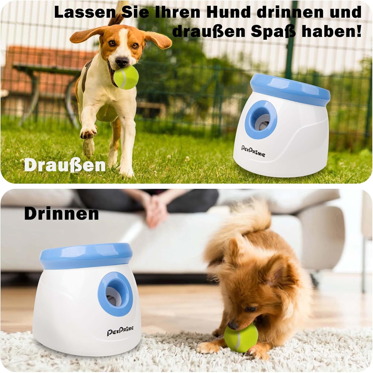 Pet Prime Automatische Balwerper Mini Wit - Interactief Hondenspeelgoed