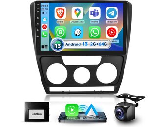 Podofo Autoradio Skoda Octavia (2004-2014) - Android 13 - 30% Korting