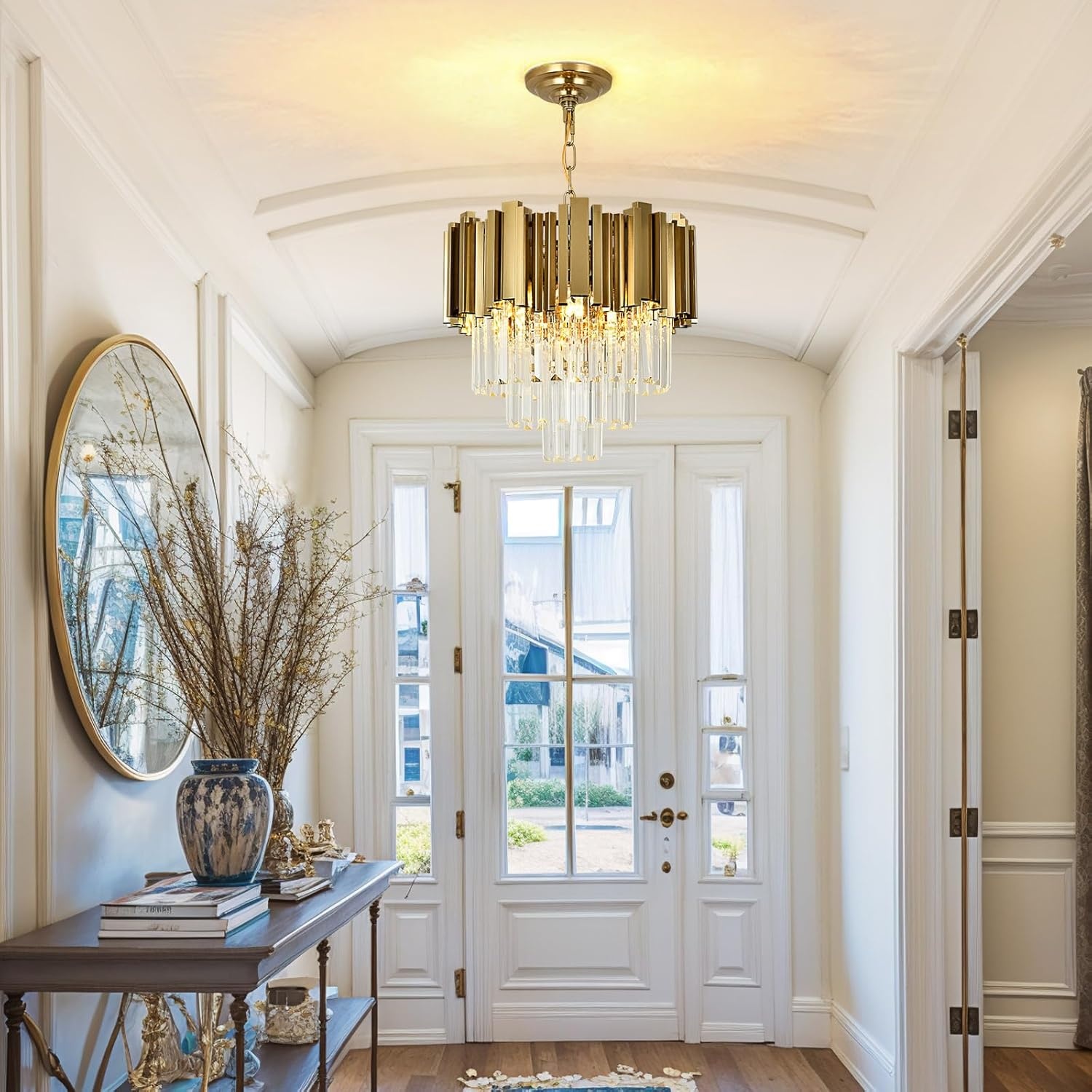 Gouden Kristallen Kroonluchter 40cm - 34% Korting!