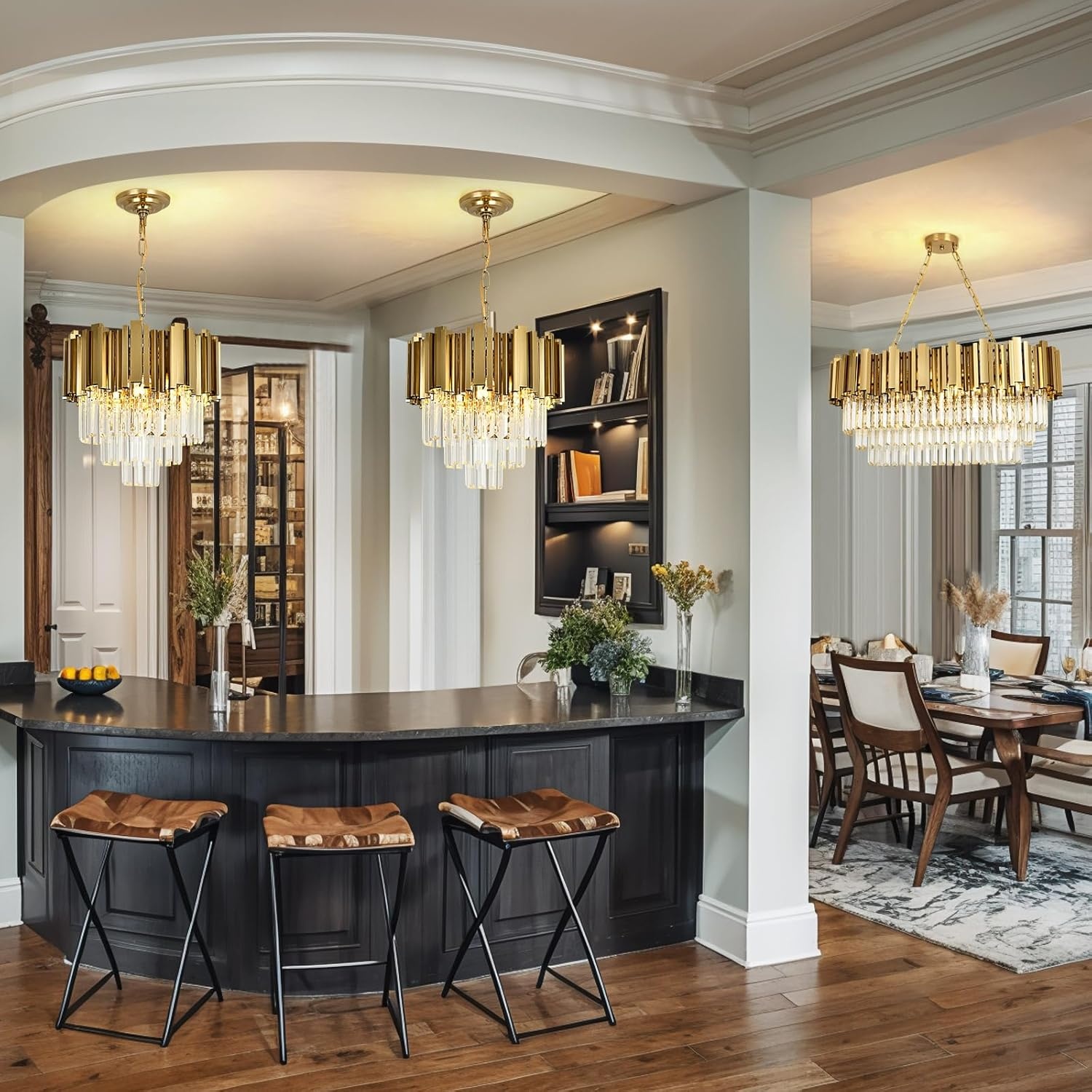 Gouden Kristallen Kroonluchter 40cm - 34% Korting!