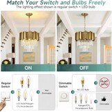 Gouden Kristallen Kroonluchter 40cm - 34% Korting!