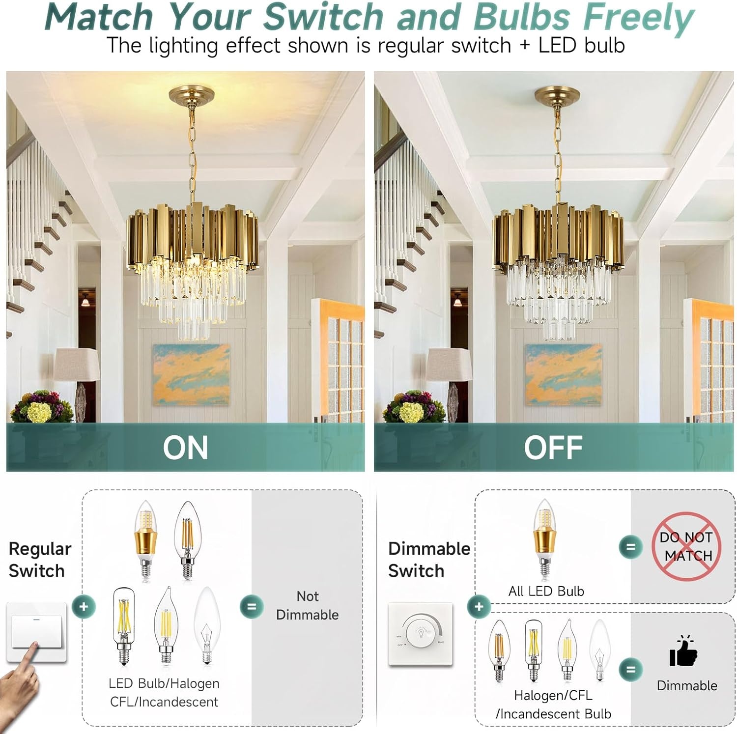 Gouden Kristallen Kroonluchter 40cm - 34% Korting!