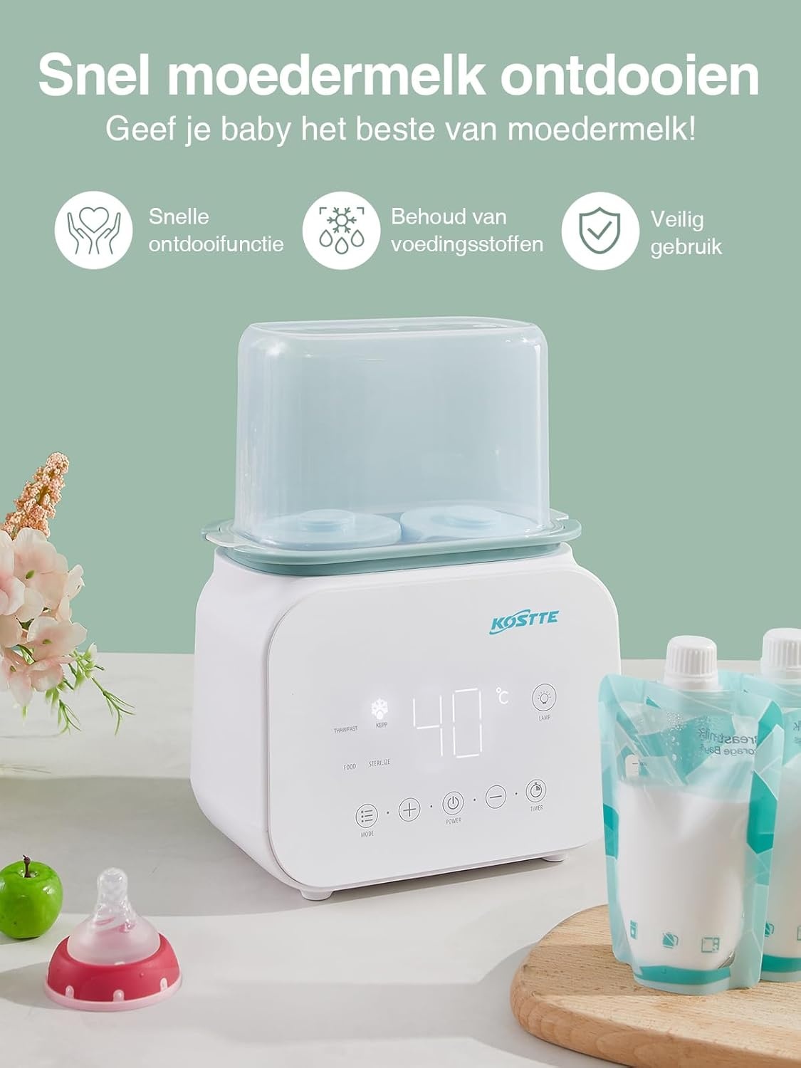 8-in-1 Baby Flessenwarmer: 34% Korting