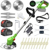 Accu Grastrimmer met 4 Bladen & 2x 4.0Ah | 34% Korting