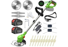 Accu Grastrimmer met 4 Bladen & 2x 4.0Ah | 34% Korting