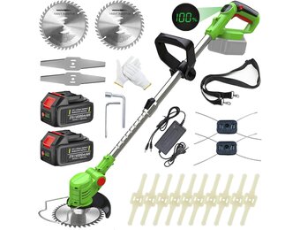 Accu Grastrimmer met 4 Bladen & 2x 4.0Ah | 34% Korting