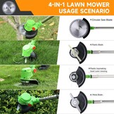 Accu Grastrimmer met 4 Bladen & 2x 4.0Ah | 34% Korting