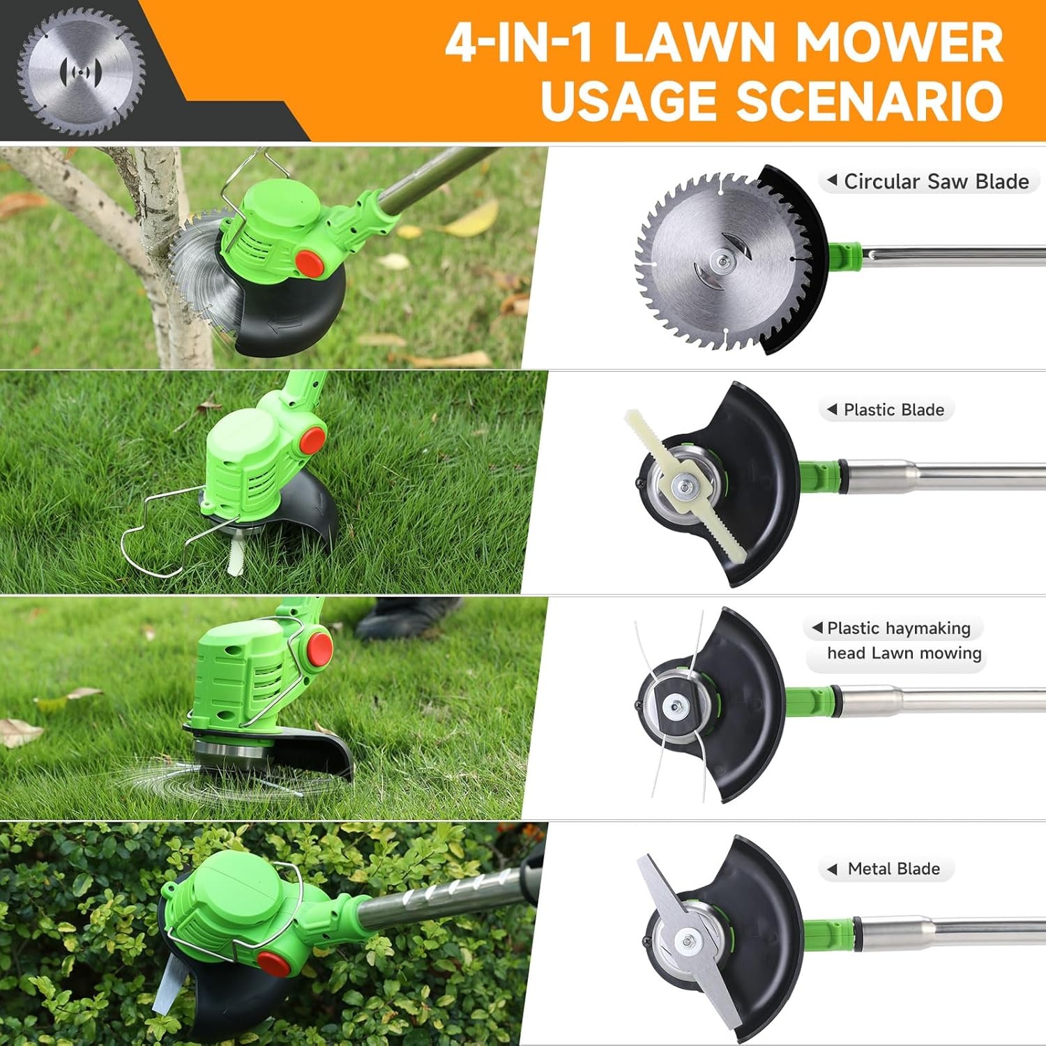 Accu Grastrimmer met 4 Bladen & 2x 4.0Ah | 34% Korting