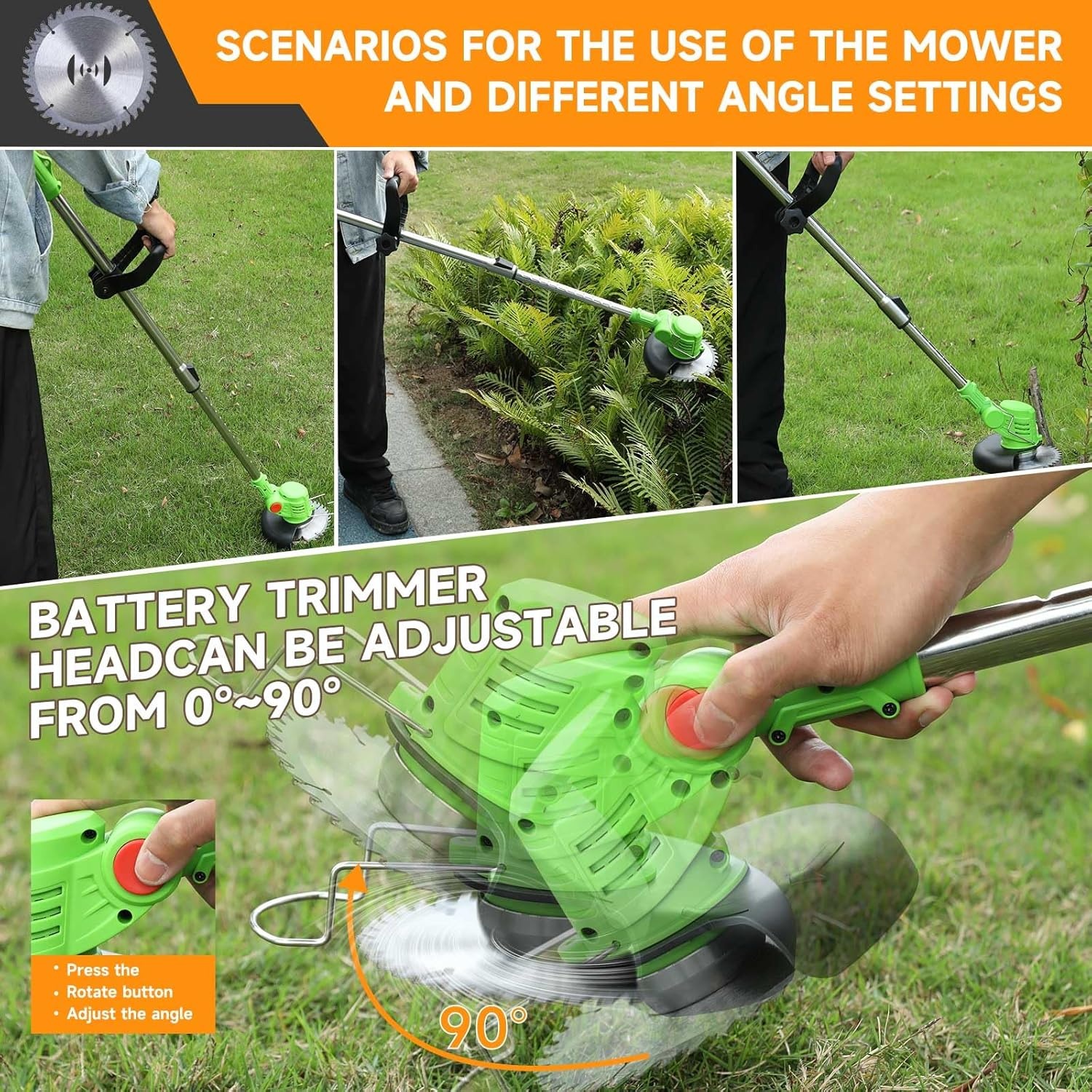 Accu Grastrimmer met 4 Bladen & 2x 4.0Ah | 34% Korting