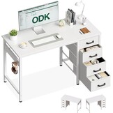 ODK Klein Wit Bureau met 4 Laden - 34% Korting