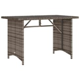 vidaXL Tuintafel met Glas & 34% Korting - Grijs